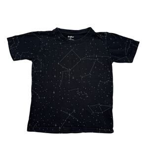 SVAHA Constellations Outer Space Black White Kids Tee Size Youth Small Stars